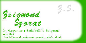 zsigmond szorat business card